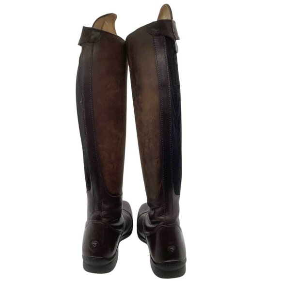 TONICS Jupiter Riding Boots 9.5 Equestrian Smooth Brown Leather Zip Up 41/47/37 - Picture 5 of 10